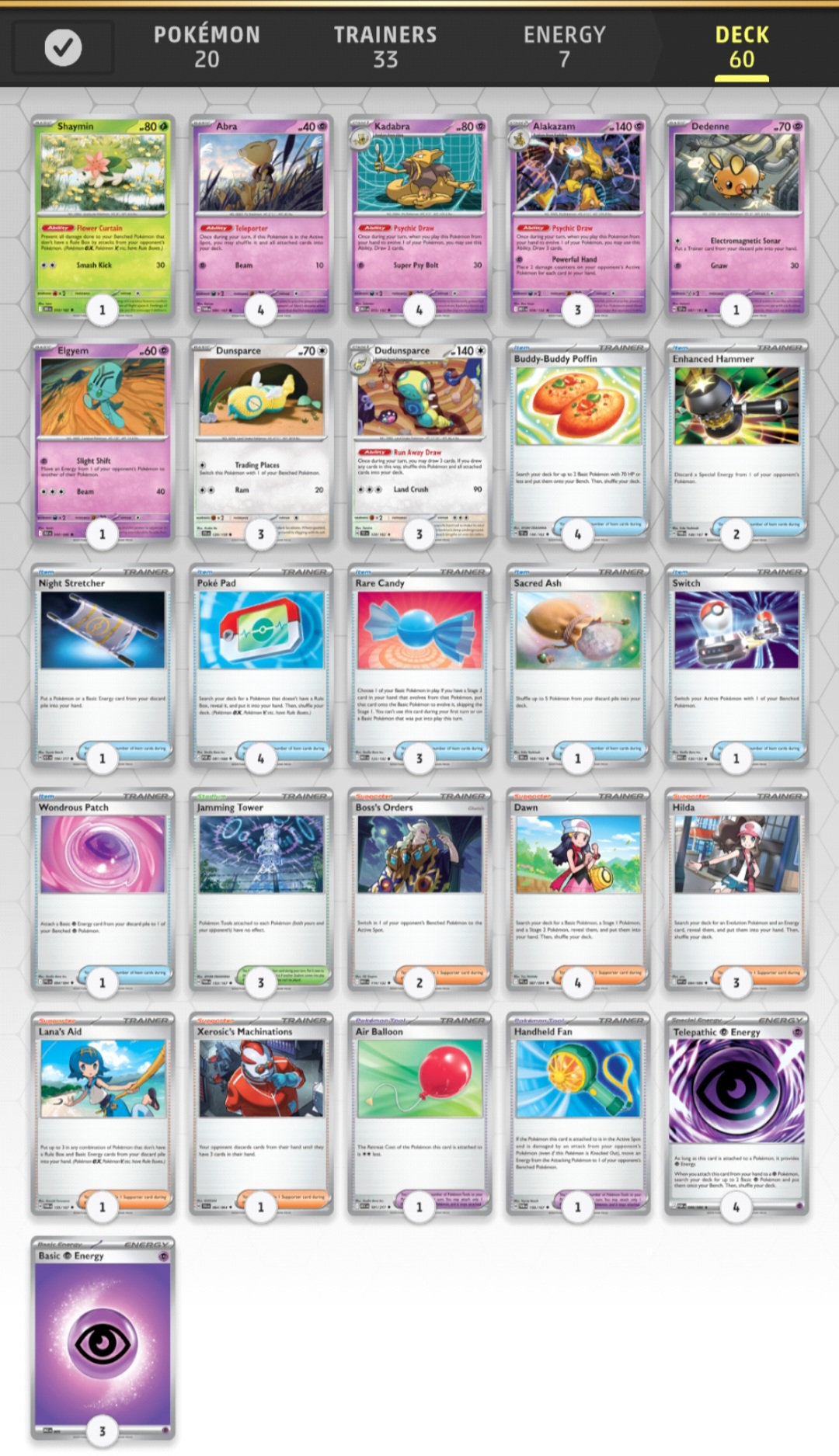 Powerful Hand Alakazam Deck