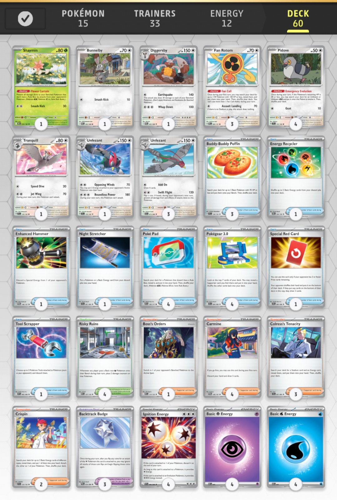 The Unforgiving Unfezant Deck
